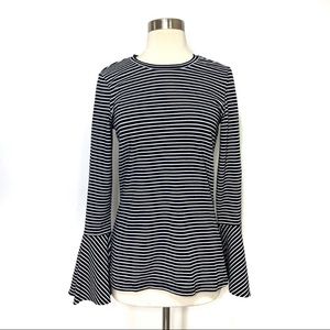 Pixley Sunni cotton blend belle sleeve knit top